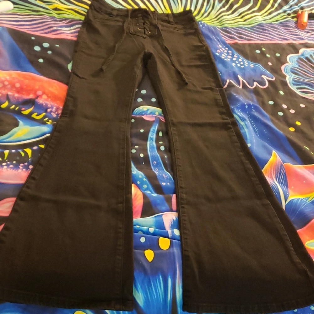 Black Flared Pants